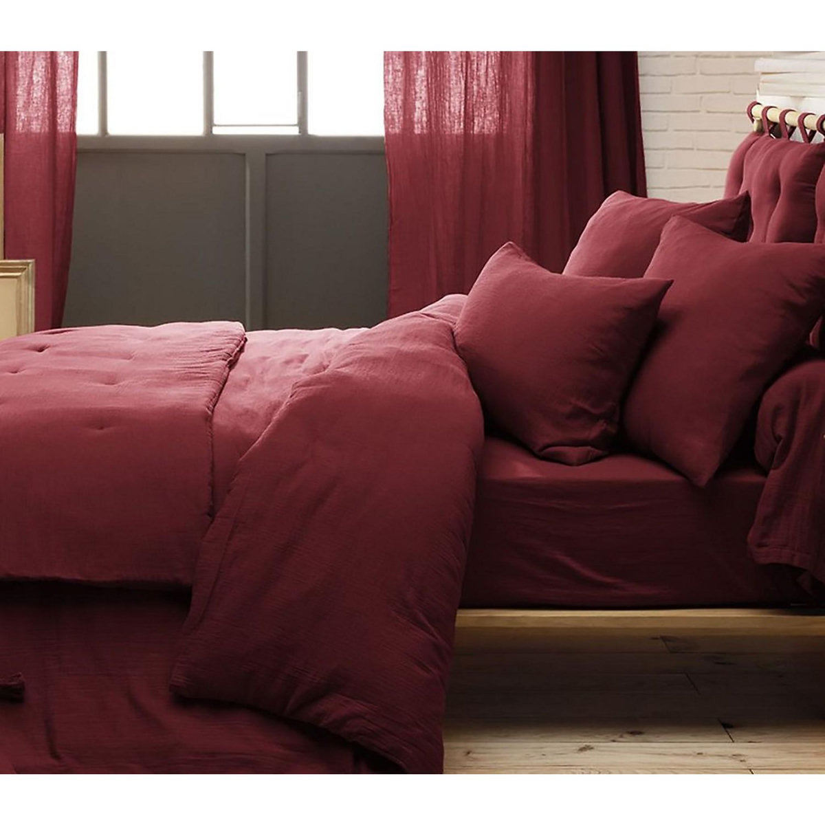 Home collection Housse de couette 100% gaze de coton