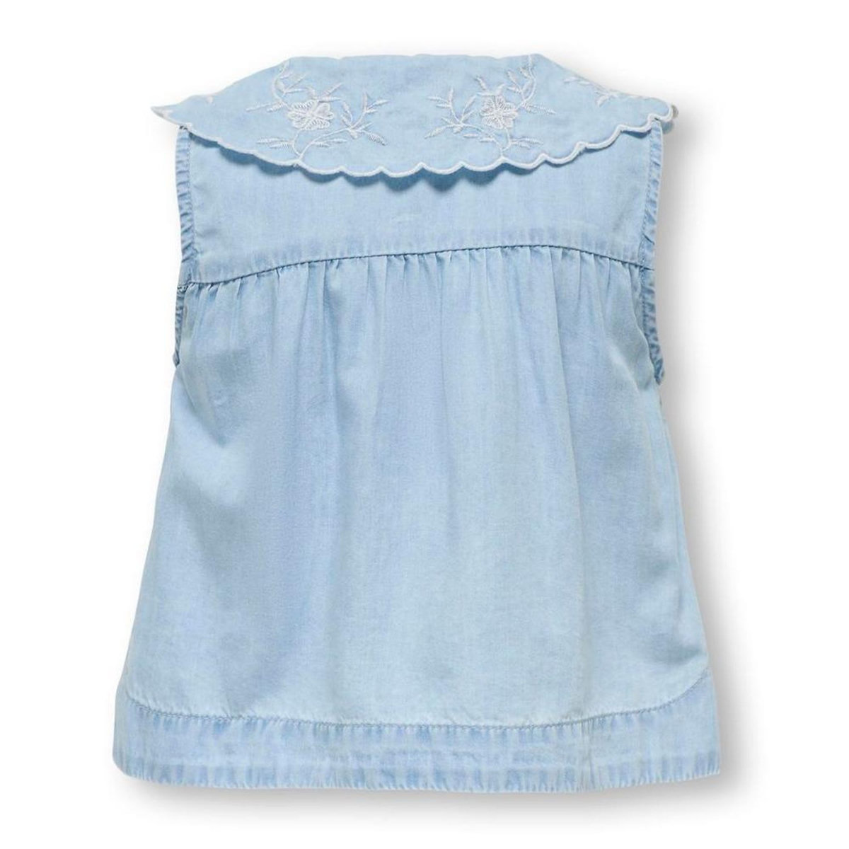 Only Blouse Bleu Fille Only Embroidery