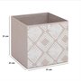 Voir la diapositive 4 : FIVE Lot de 2 boites de rangement BOHEMA - L. 31 x l.31 x H. 31 cm - Beige