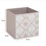 Voir la diapositive 4 : FIVE Lot de 2 boites de rangement BOHEMA - L. 31 x l.31 x H. 31 cm - Beige