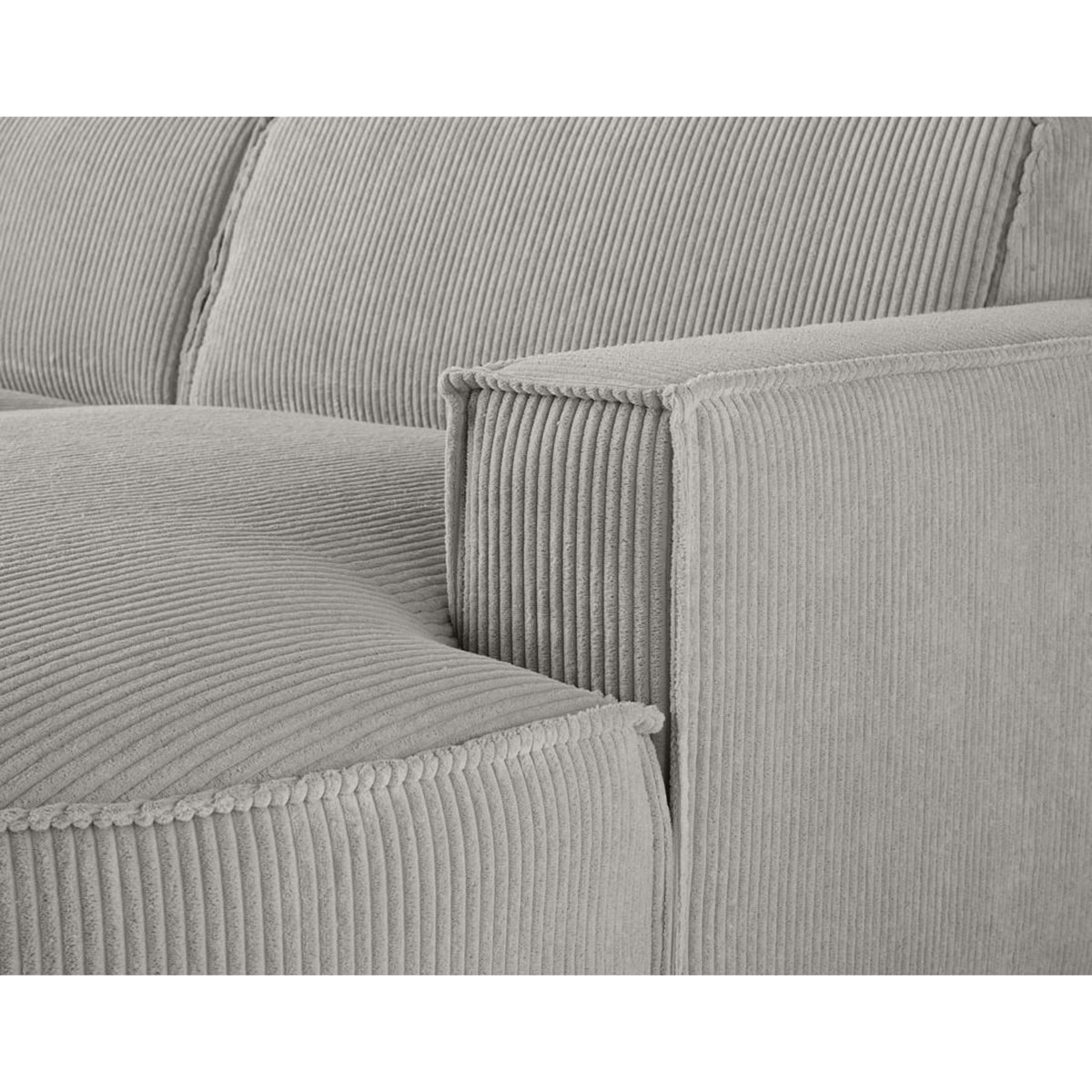 LISA DESIGN Spiaggia - canapé d'angle droit - 5 places - en velours côtelé