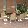 Voir la diapositive 1 : VIDAXL Ensemble a manger de jardin et coussins 7 pcs Poly rotin Beige