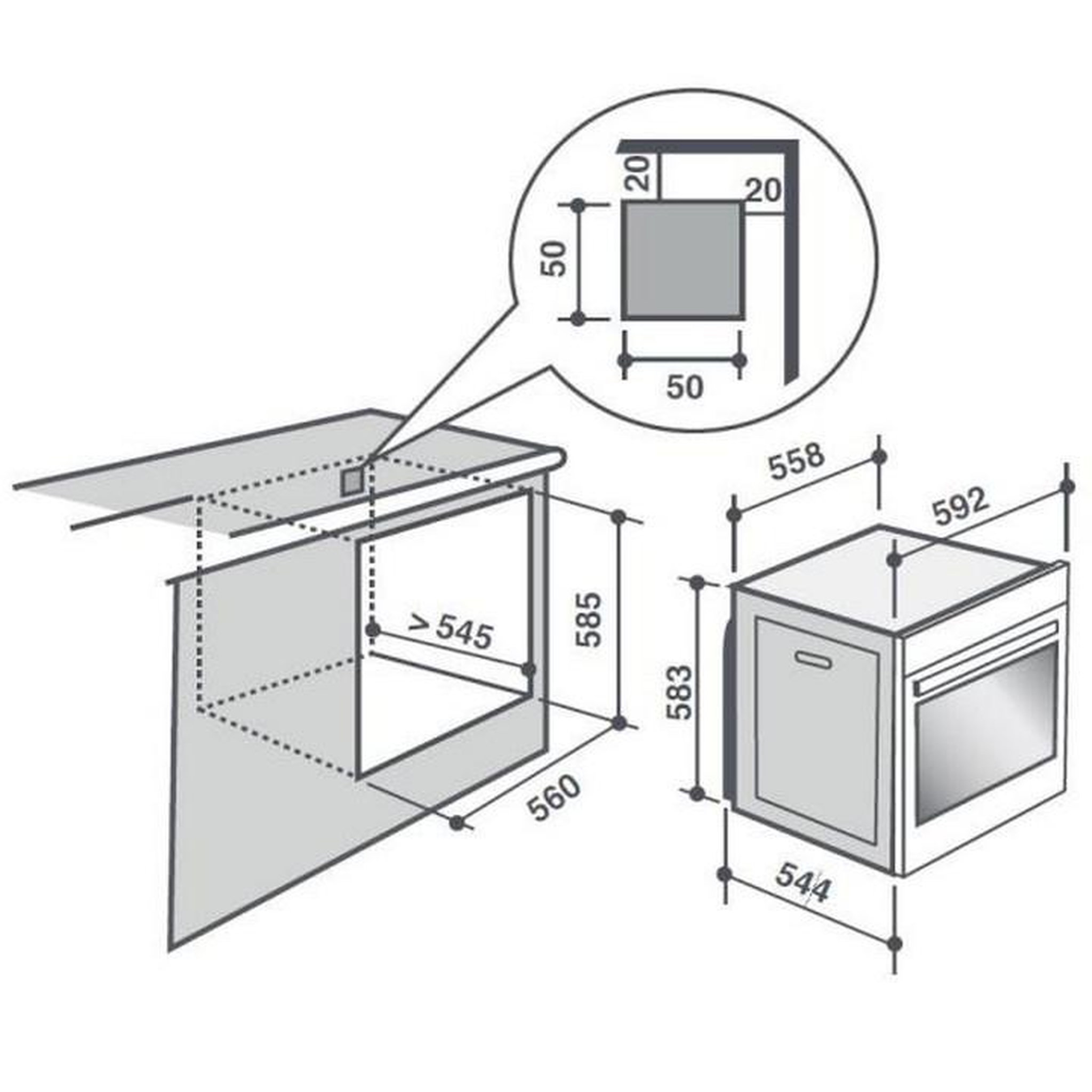 Voir la diapositive 3 : Sauter Four intégrable multifonction 73l 60cm a+ pyrolyse noir/inox - sop6615lx