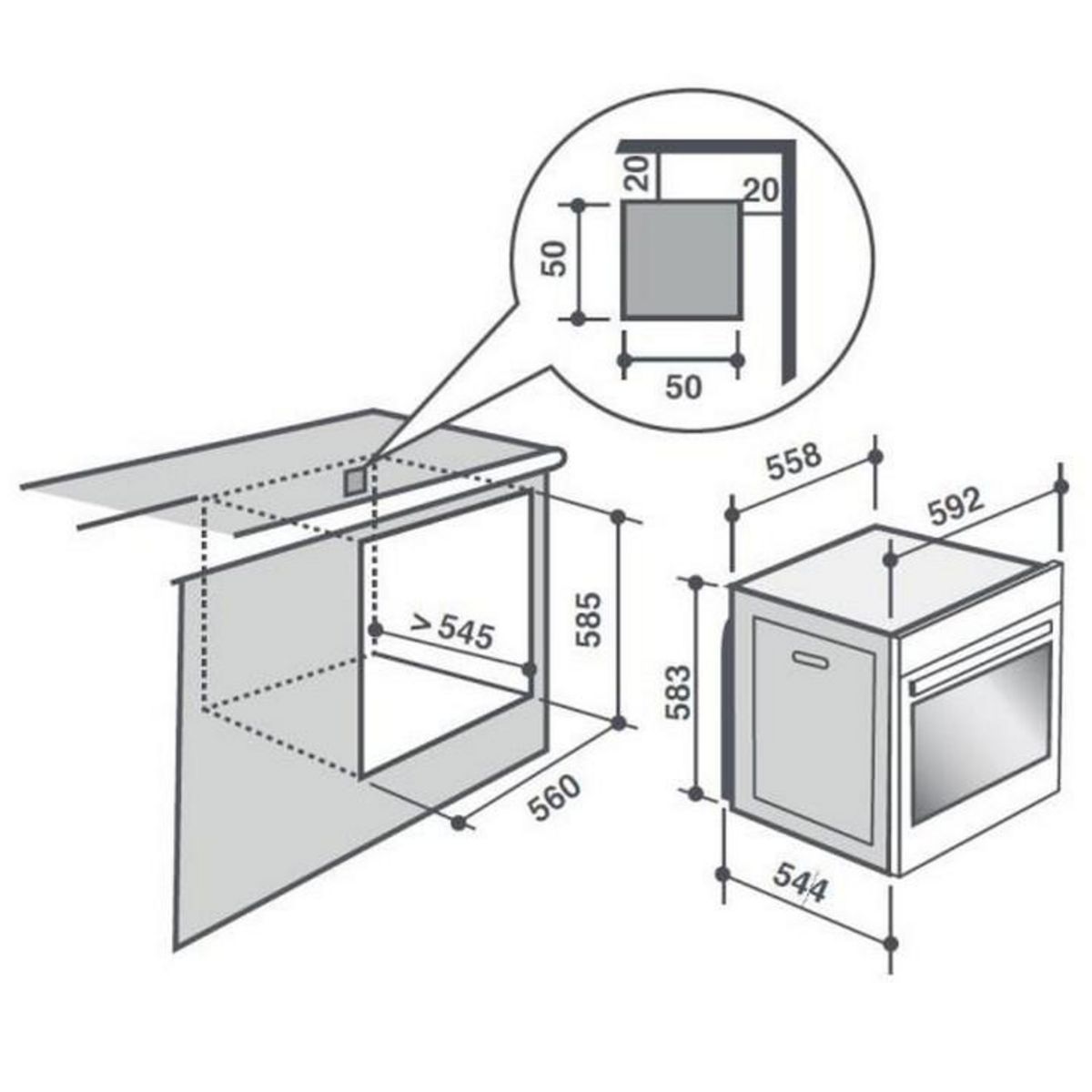 Sauter Four intégrable multifonction 73l 60cm a+ pyrolyse noir/inox - sop6615lx