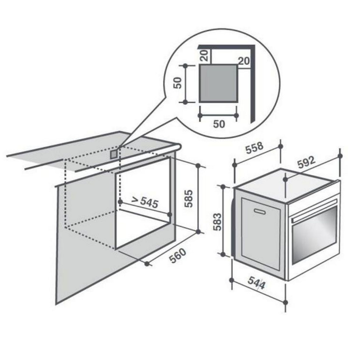 Sauter Four intégrable multifonction 73l 60cm a+ pyrolyse noir/inox - sop6615lx