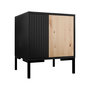 Voir la diapositive 2 : BEST MOBILIER Cambridge - lot de 2 tables de chevet - effet bois et noir - 44 cm