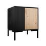 Voir la diapositive 2 : BEST MOBILIER Cambridge - lot de 2 tables de chevet - effet bois et noir - 44 cm