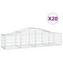 Voir la diapositive 2 : VIDAXL Paniers a gabions arques 20 pcs 200x50x40/60 cm fer galvanise