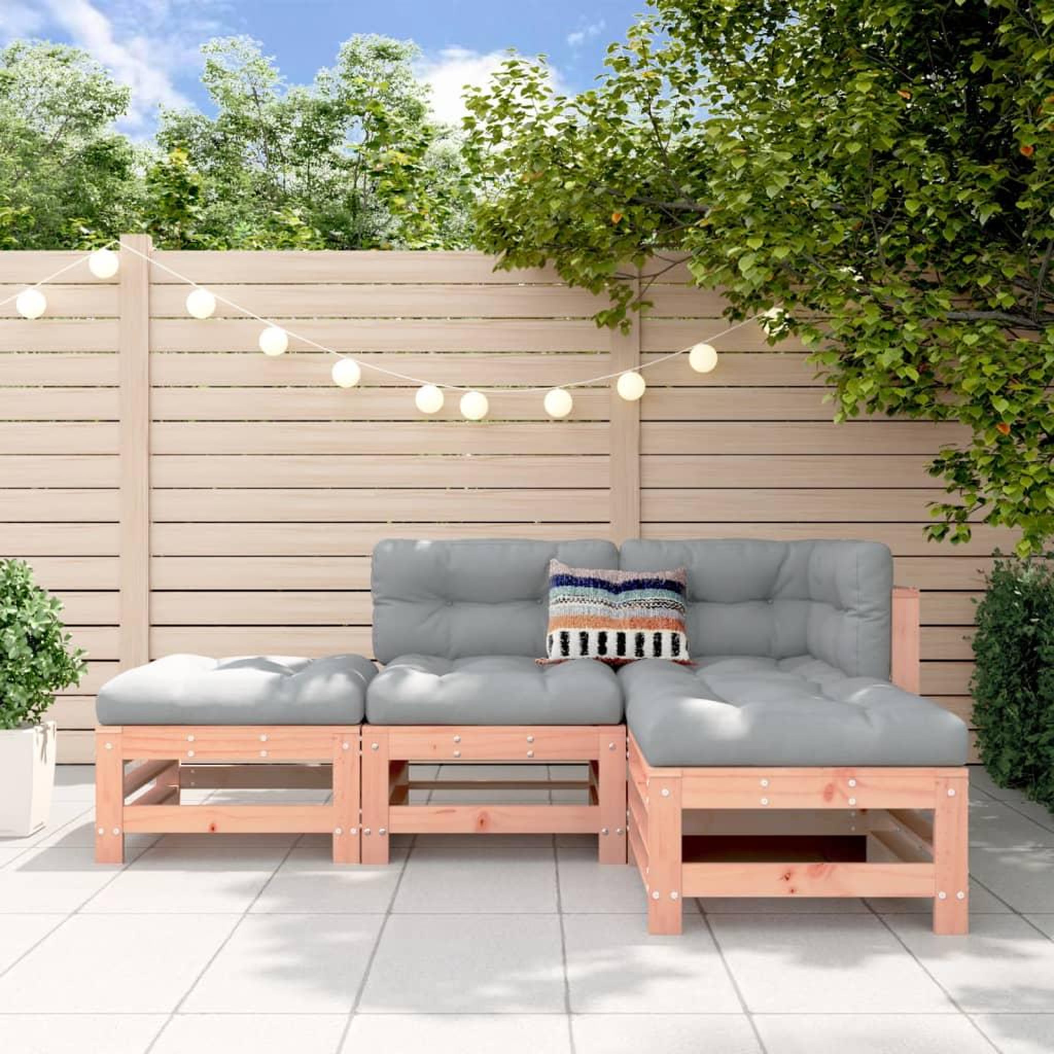 VIDAXL Salon de jardin 4 pcs bois massif douglas