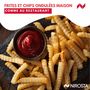 Voir la diapositive 4 : NIROSTA Couteau à lame ondulée pour frites, légumes et fruits Nirosta