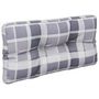 Voir la diapositive 5 : VIDAXL Coussins de palette lot de 2 motif a carreaux gris tissu