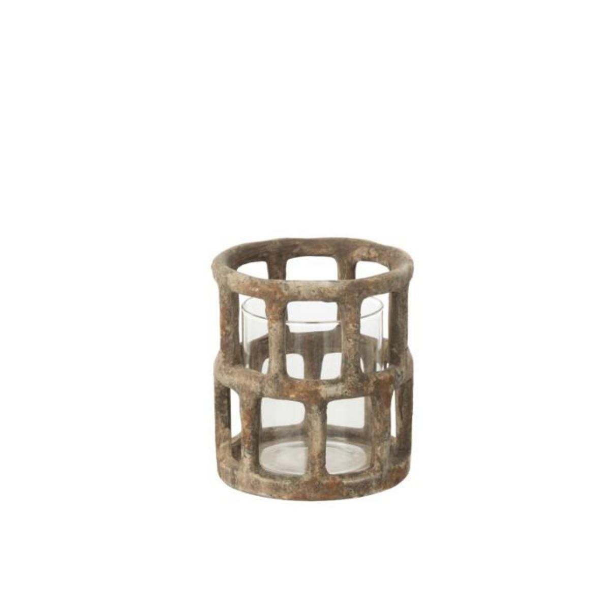 Paris Prix Photophore Antique en Résine  Creta  16cm Multicolore