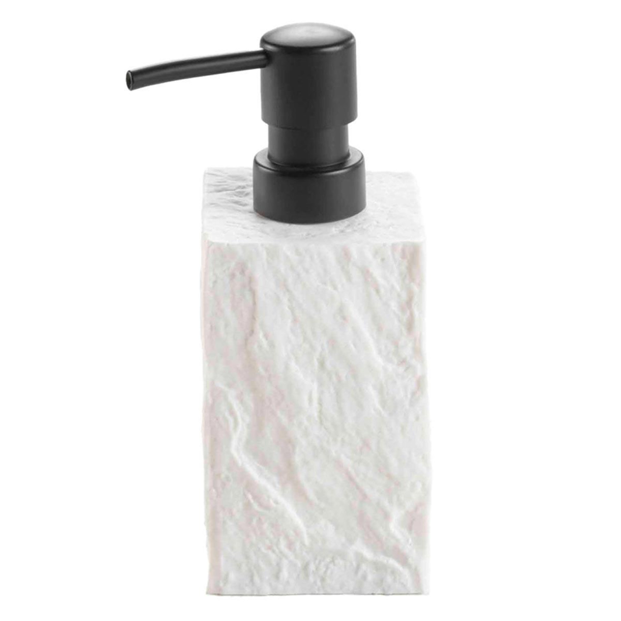 Douceur d'Intérieur Distributeur de savon effet minéral  stony  16cm blanc