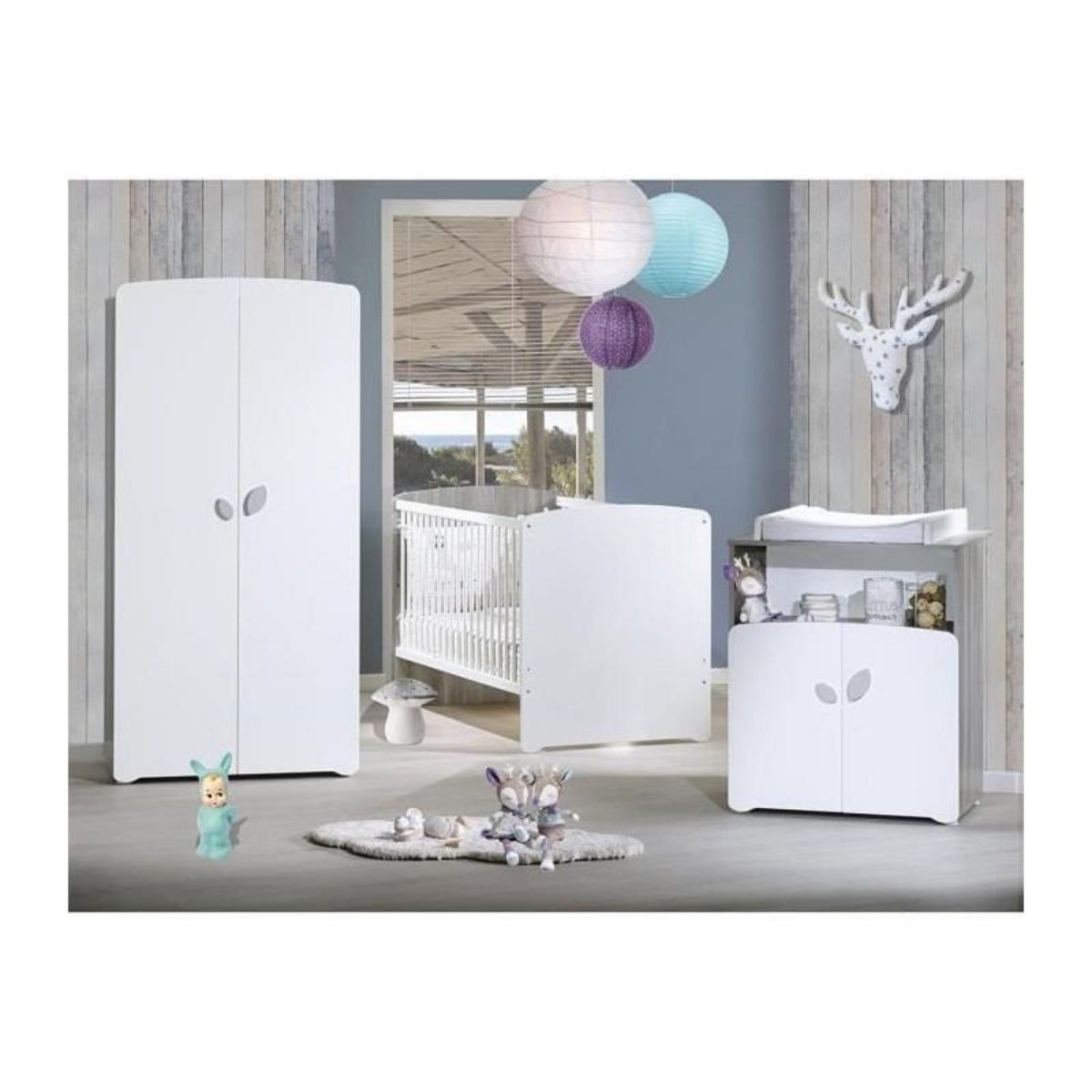 SAUTHON Lit évolutif 140x70 - Little Big Bed en bois gris