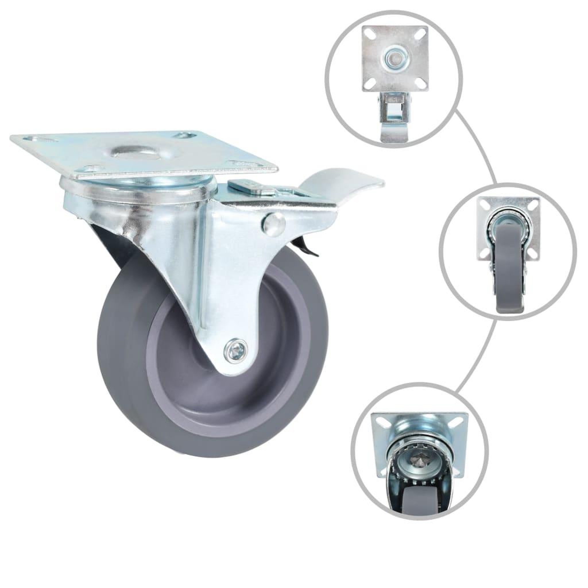Voir la diapositive 2 : VIDAXL 12 pcs Roulettes pivotantes 75 mm