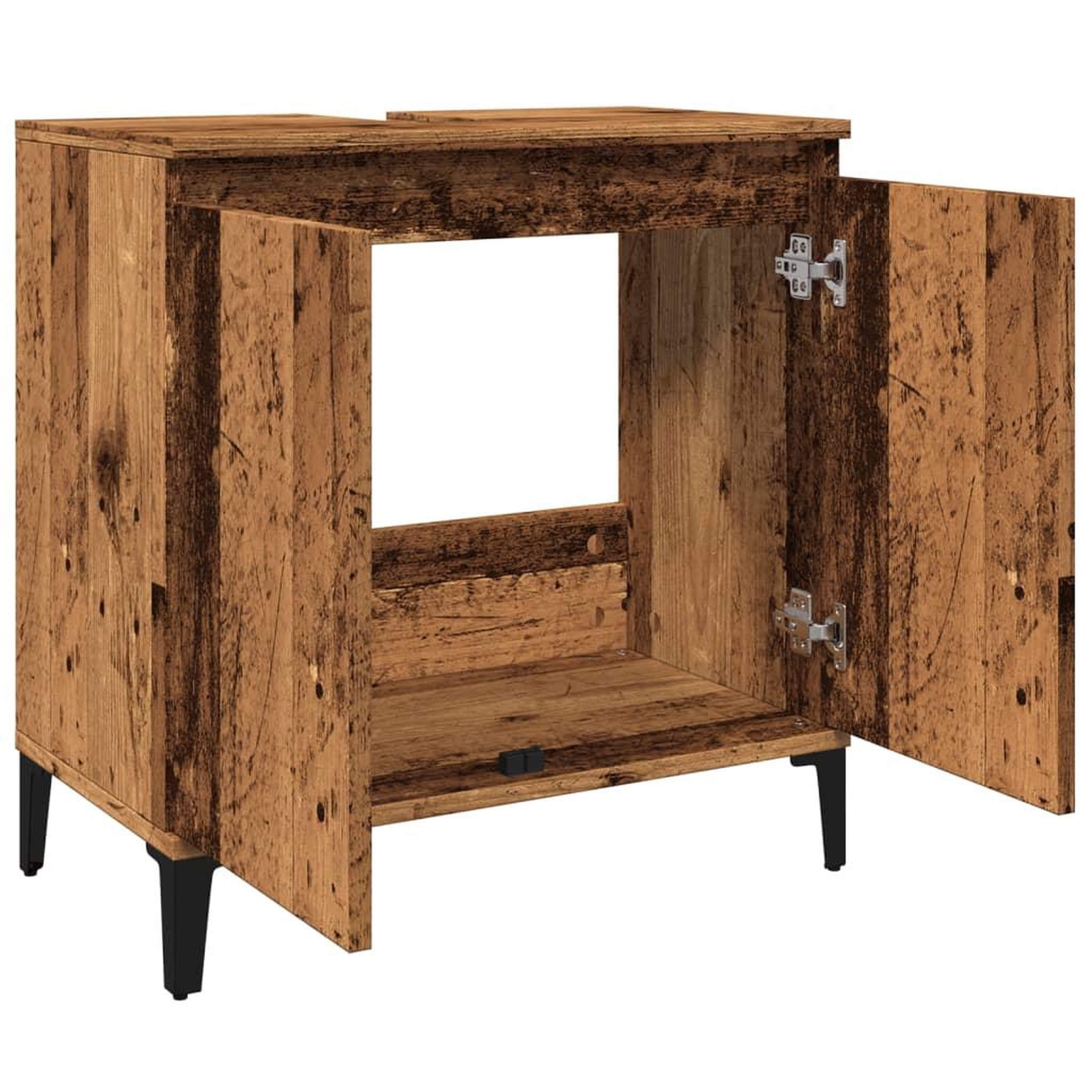 Voir la diapositive 5 : VIDAXL Armoire d'evier vieux bois 58x33x60 cm bois d'ingenierie