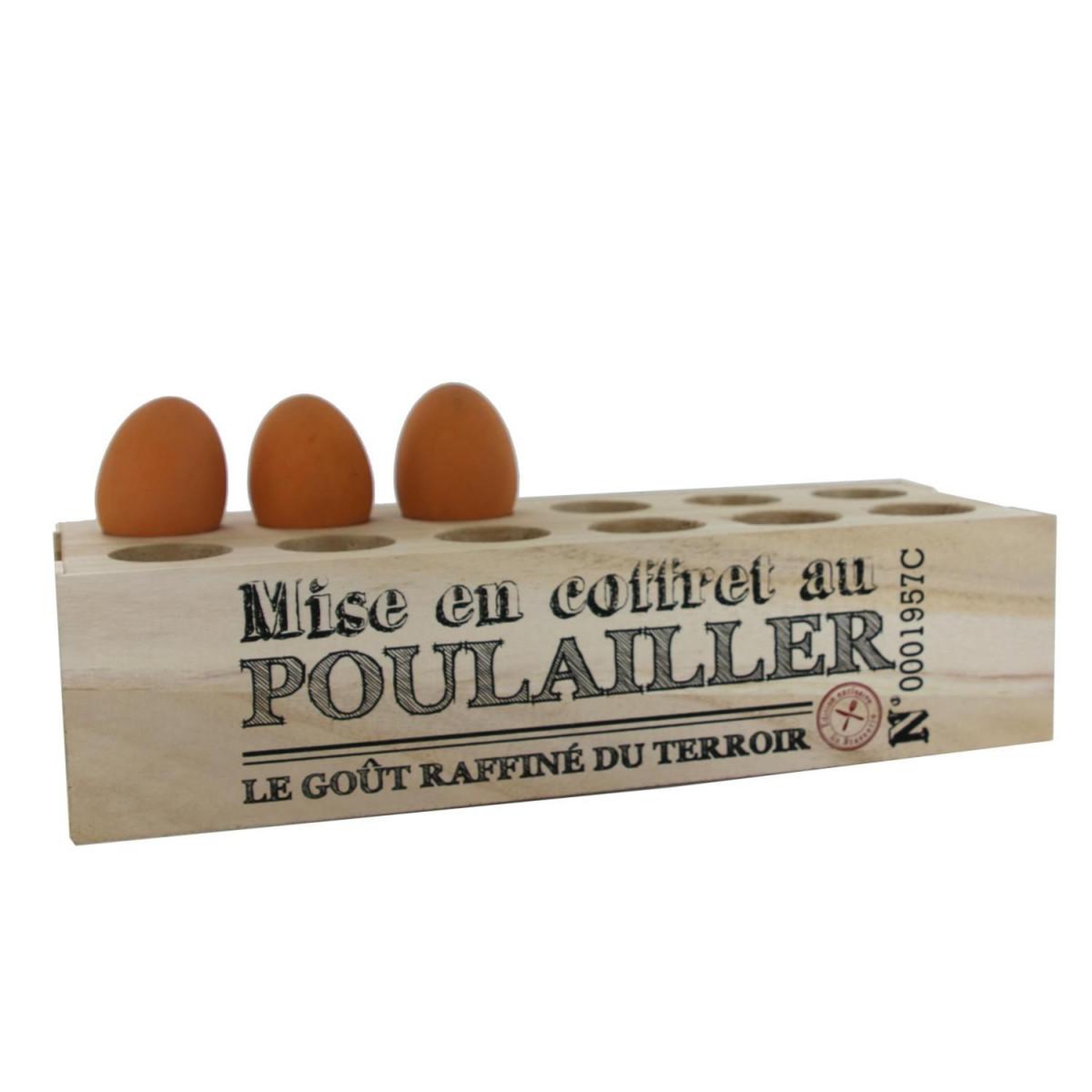 Voir la diapositive 2 : COOK CONCEPT Boîte à oeufs  12 compartiments  31cm naturel