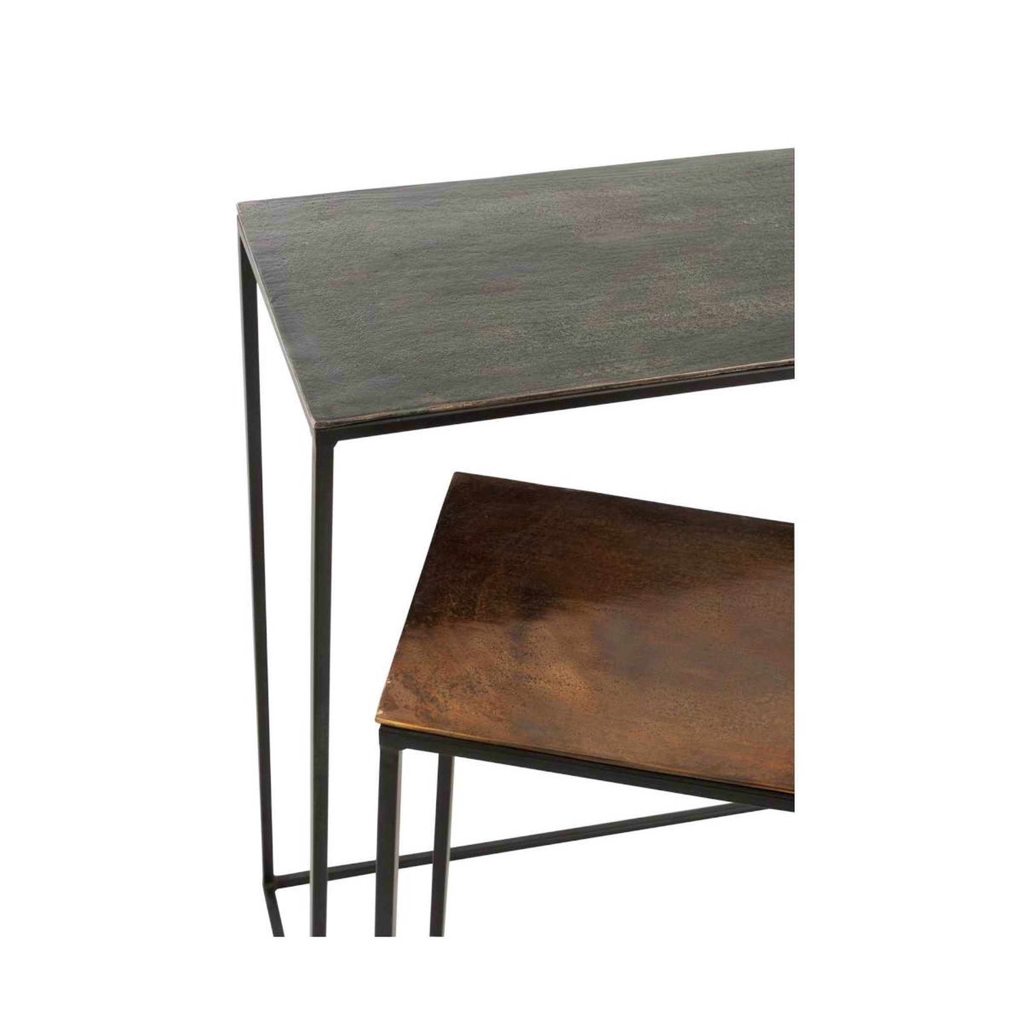 Voir la diapositive 4 : J-LINE Lot de 2 consoles gigognes  slim  99cm noir
