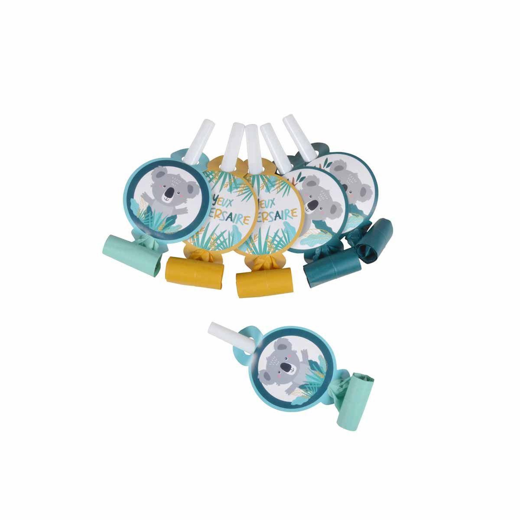 HOMEA Lot de 6 Sans-Gênes Papier  Koala  13cm Multicolore
