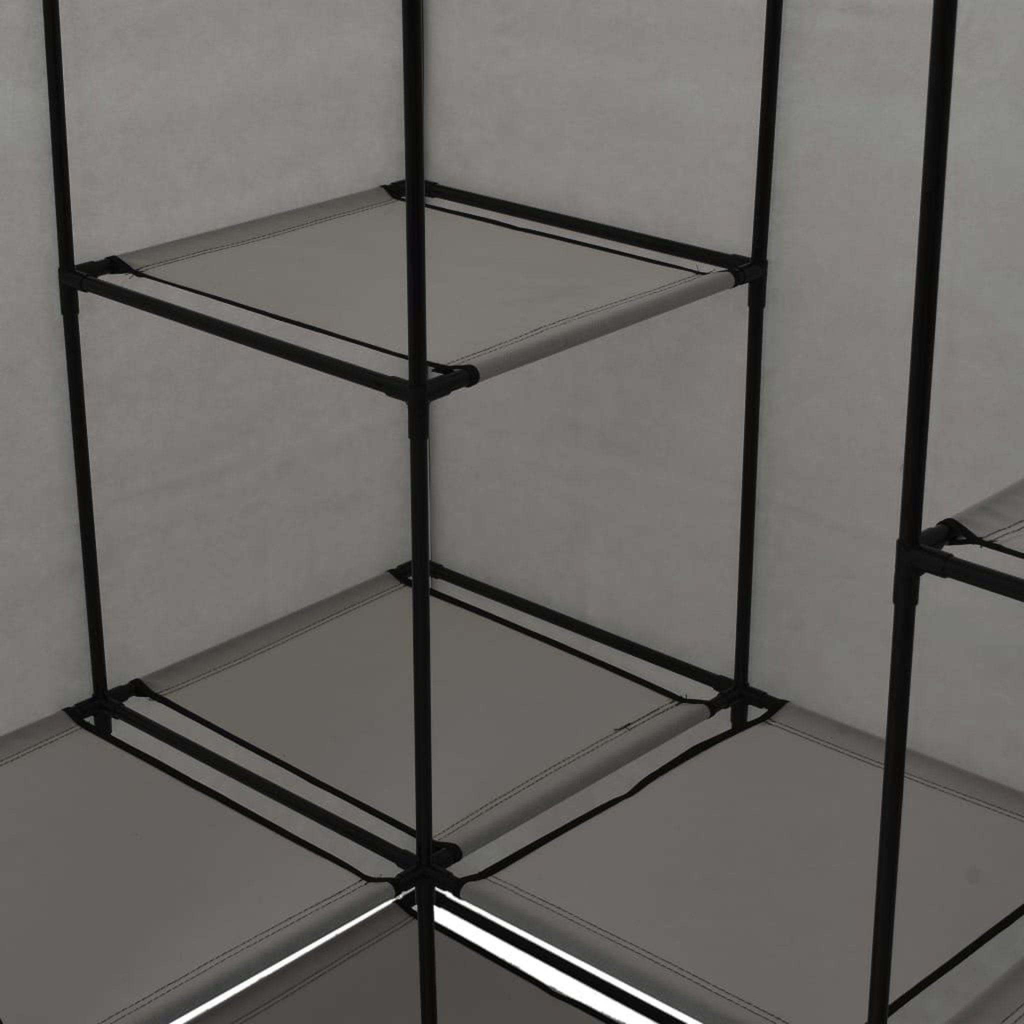 Voir la diapositive 5 : VIDAXL Garde-robe d'angle Gris 130 x 87 x 169 cm