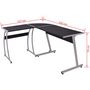 Voir la diapositive 6 : VIDAXL Bureau d'angle en forme de L Noir