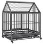 Voir la diapositive 5 : VIDAXL Cage pour chien avec roues et toit Acier 92x62x106 cm