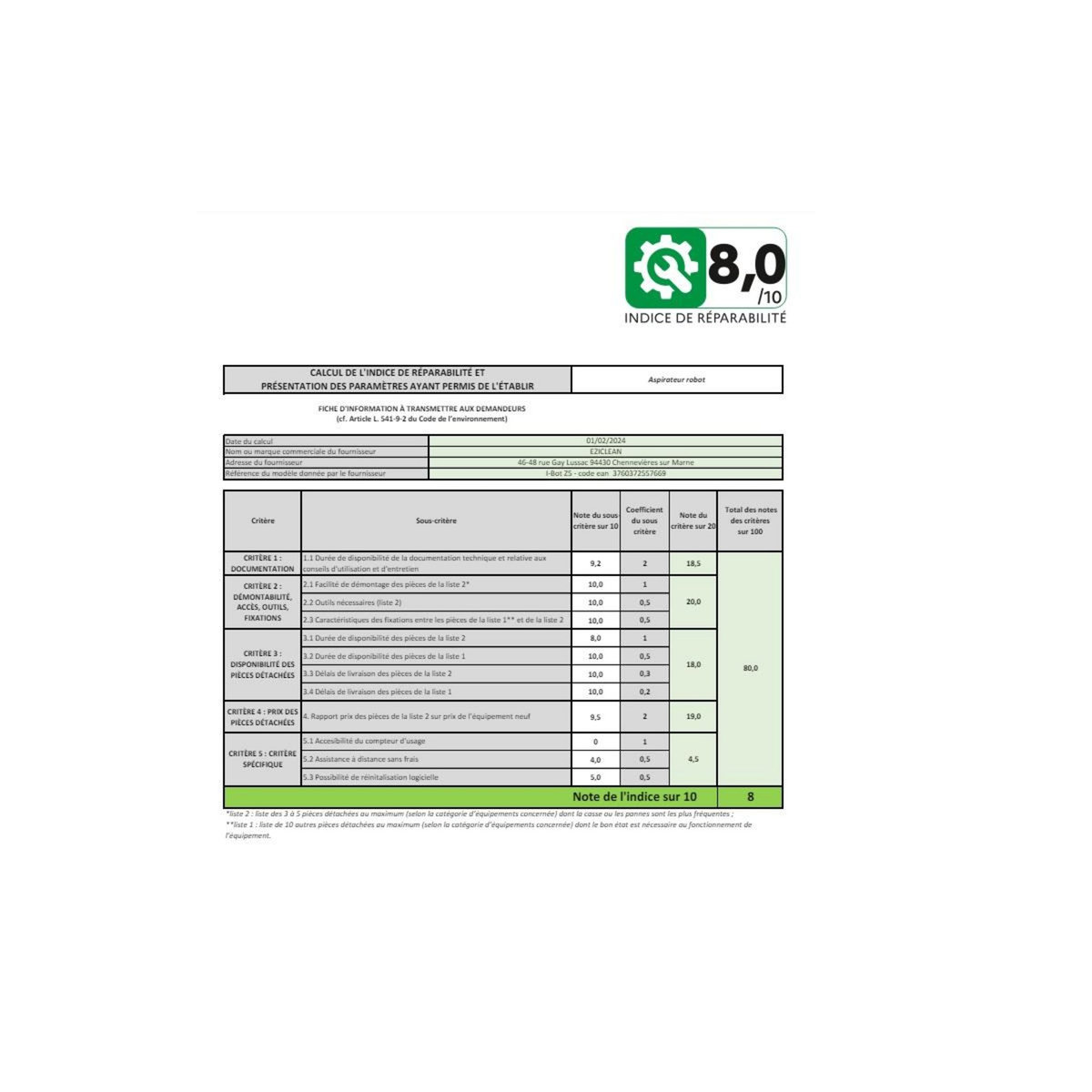 e.ziclean Aspirateur robot laveur connecté - I-BOTZ5