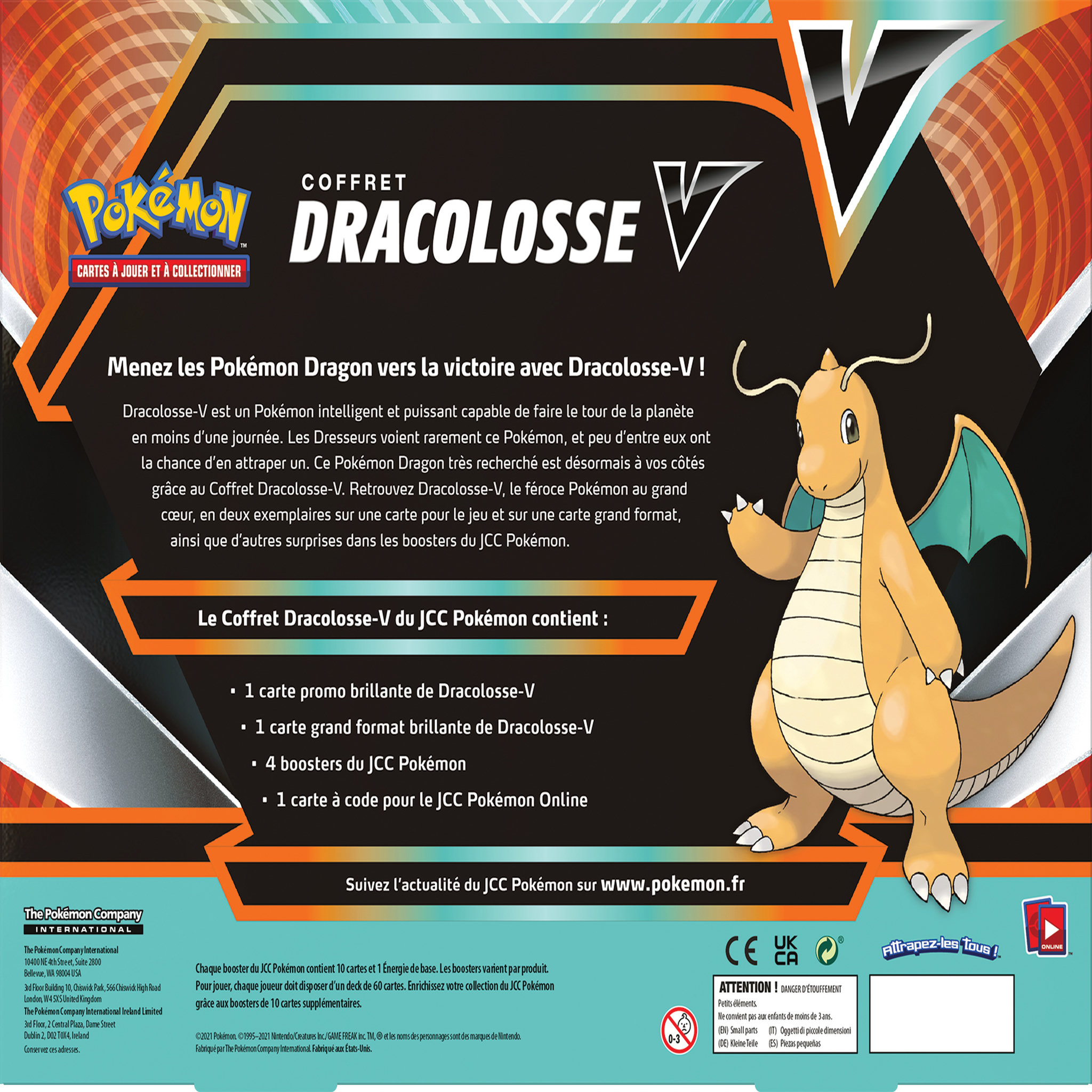 Voir la diapositive 3 : ASMODEE Coffret Pokémon Dracolosse-V