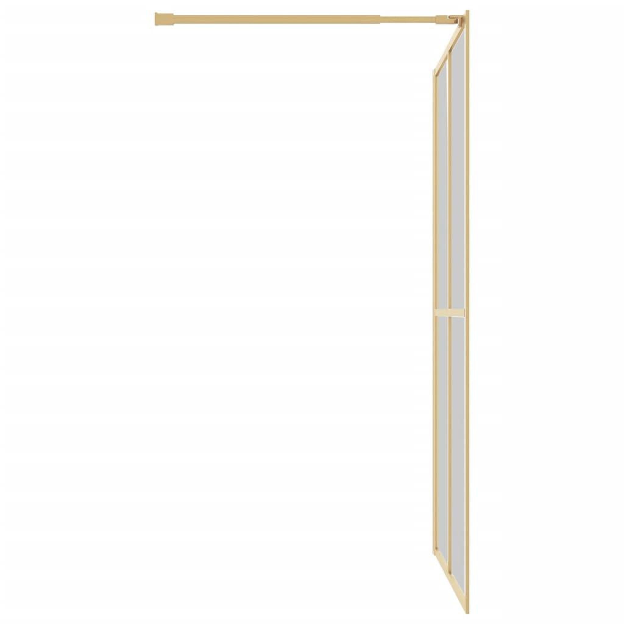 Voir la diapositive 4 : VIDAXL Paroi de douche avec verre ESG transparent dore 140x195 cm