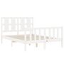 Voir la diapositive 5 : VIDAXL Cadre de lit sans matelas blanc 140x200 cm bois de pin massif