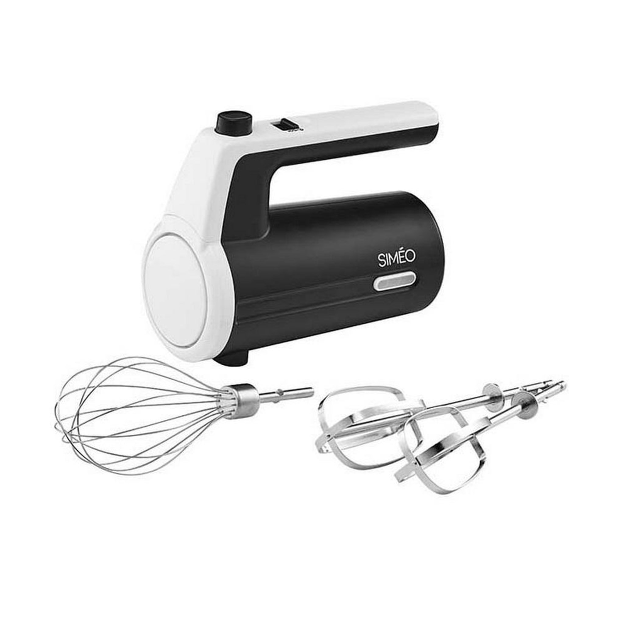 Voir la diapositive 4 : Simeo Batteur électrique rechargeable 7.4v noir et blanc - bmn550