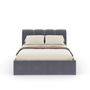 Voir la diapositive 5 : CONCEPT USINE Lit nuage coffre 140x190cm velours gris BALTIMORE