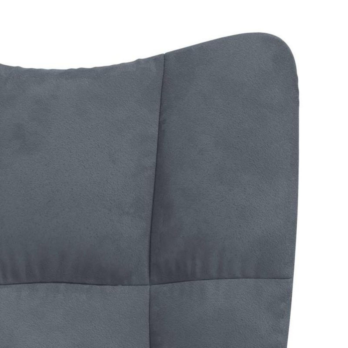 VIDAXL Chaise de relaxation Gris foncé Velours