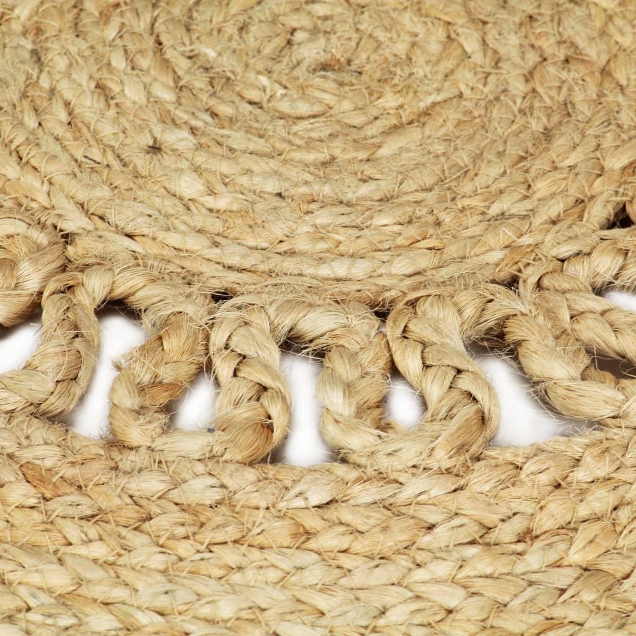 Voir la diapositive 4 : VIDAXL Tapis fait a la main Jute tressee 120 cm
