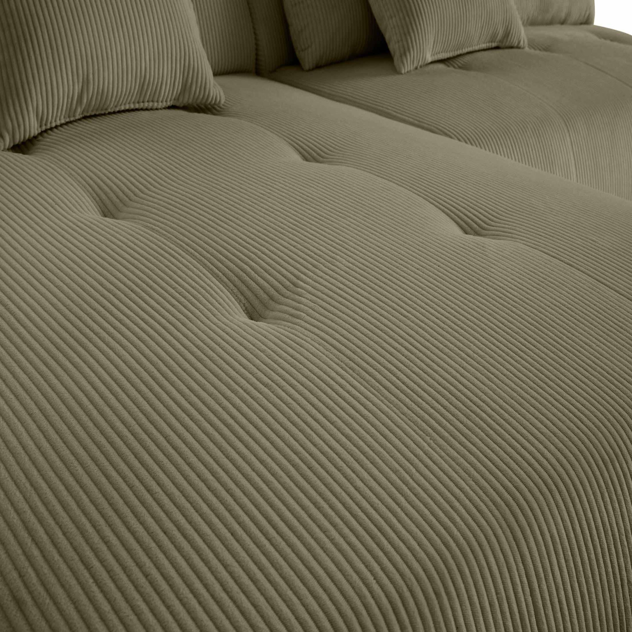 Voir la diapositive 6 : LISA DESIGN Onyx - canapé modulable d'angle gauche - 5 places - en velours côtelé