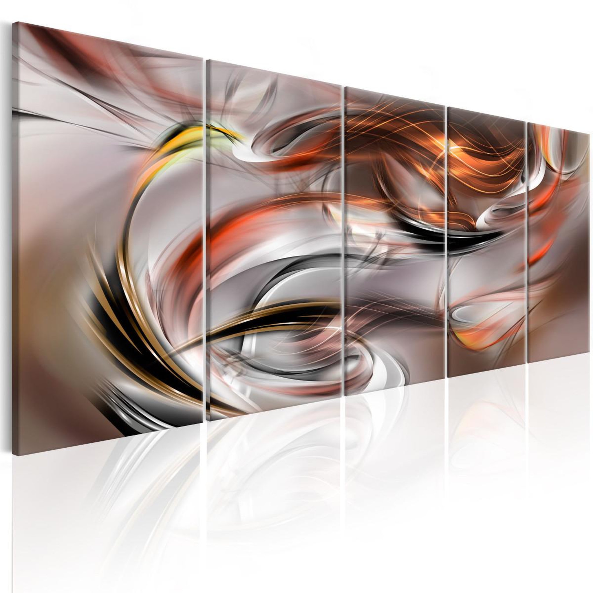 Paris Prix Tableau imprimé  orange chaos. Coloris disponibles : Multicolore