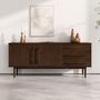 Voir la diapositive 2 : IDIMEX Buffet TECCA L 170 cm 2 portes 3 tiroirs en bois massif
