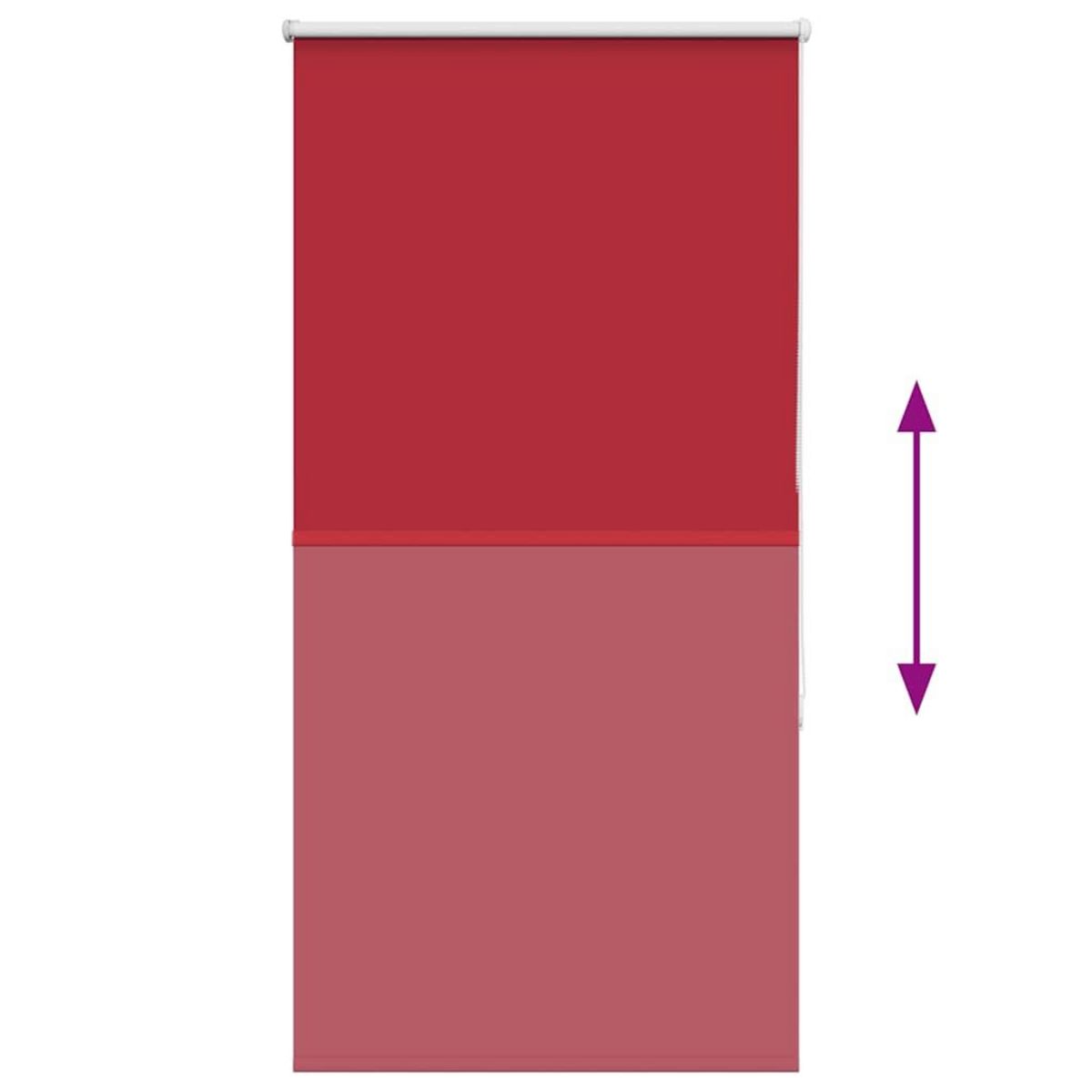 VIDAXL Store enrouleur occultant rouge largeur du tissu 65,7 cm