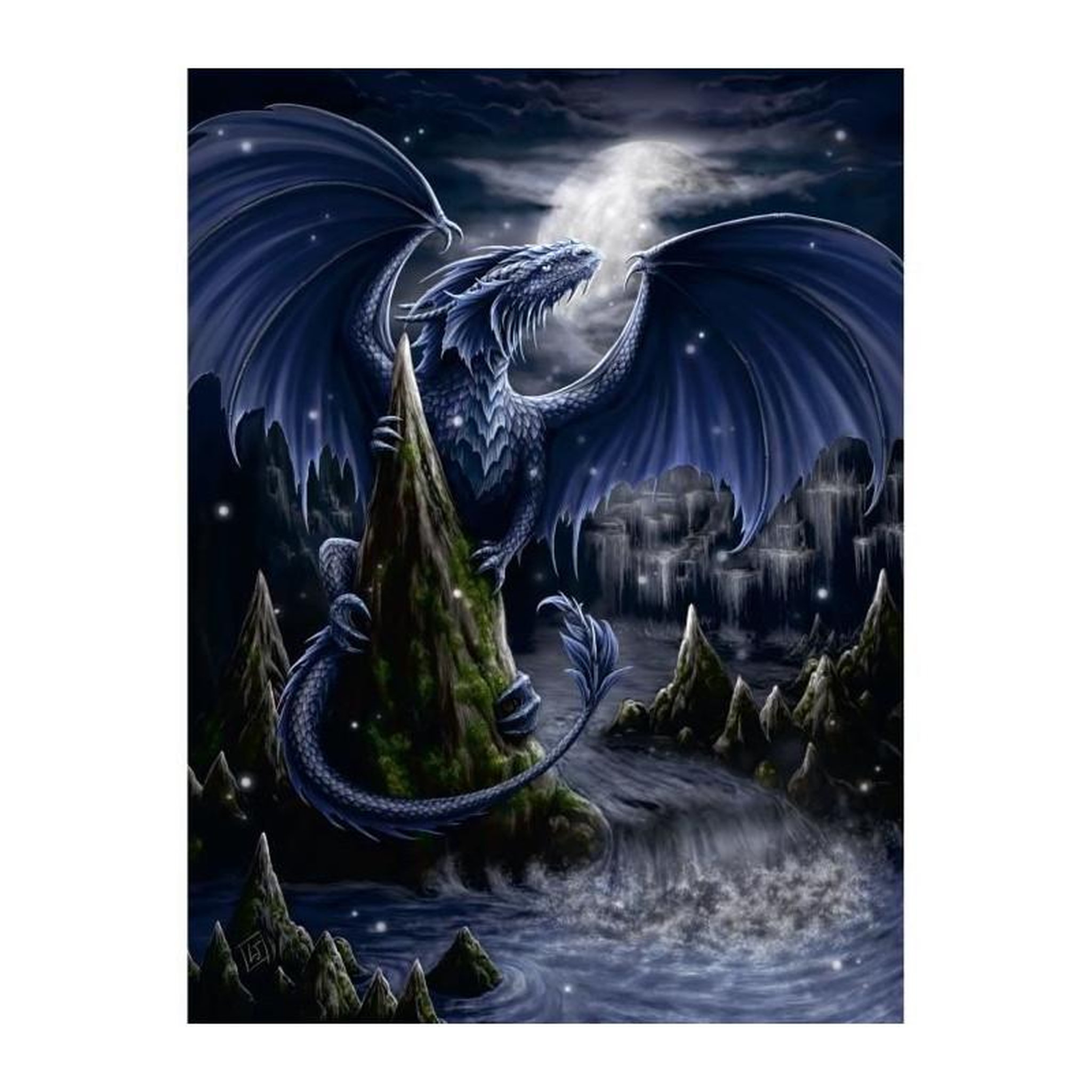 RAVENSBURGER Puzzle 1500 pièces Le Dragon bleu – Ravensburger – Dès 14 ans – Adulte – 80x60 cm
