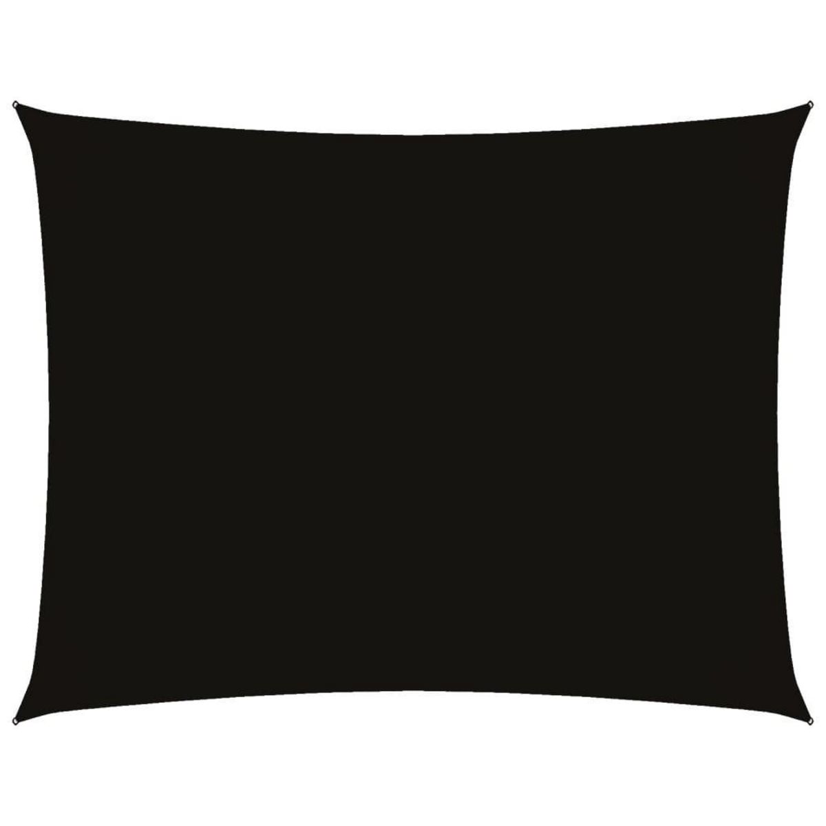 VIDAXL Voile de parasol Tissu Oxford rectangulaire 4x6 m noir