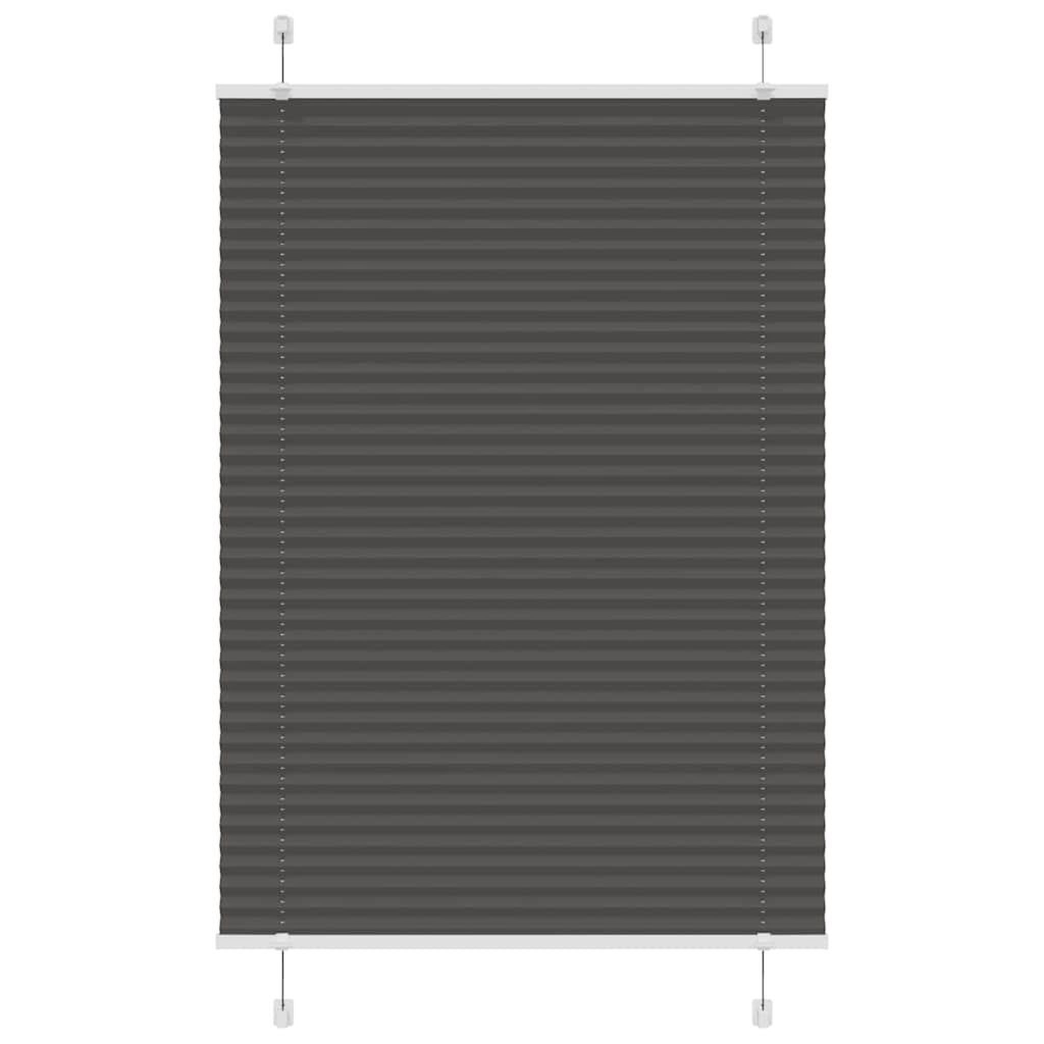 VIDAXL Store plisse noir 95x100 cm largeur du tissu 94,4 cm polyester