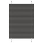 VIDAXL Store plisse noir 95x100 cm largeur du tissu 94,4 cm polyester