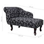 Voir la diapositive 6 : VIDAXL Chaise longue Noir et blanc Tissu