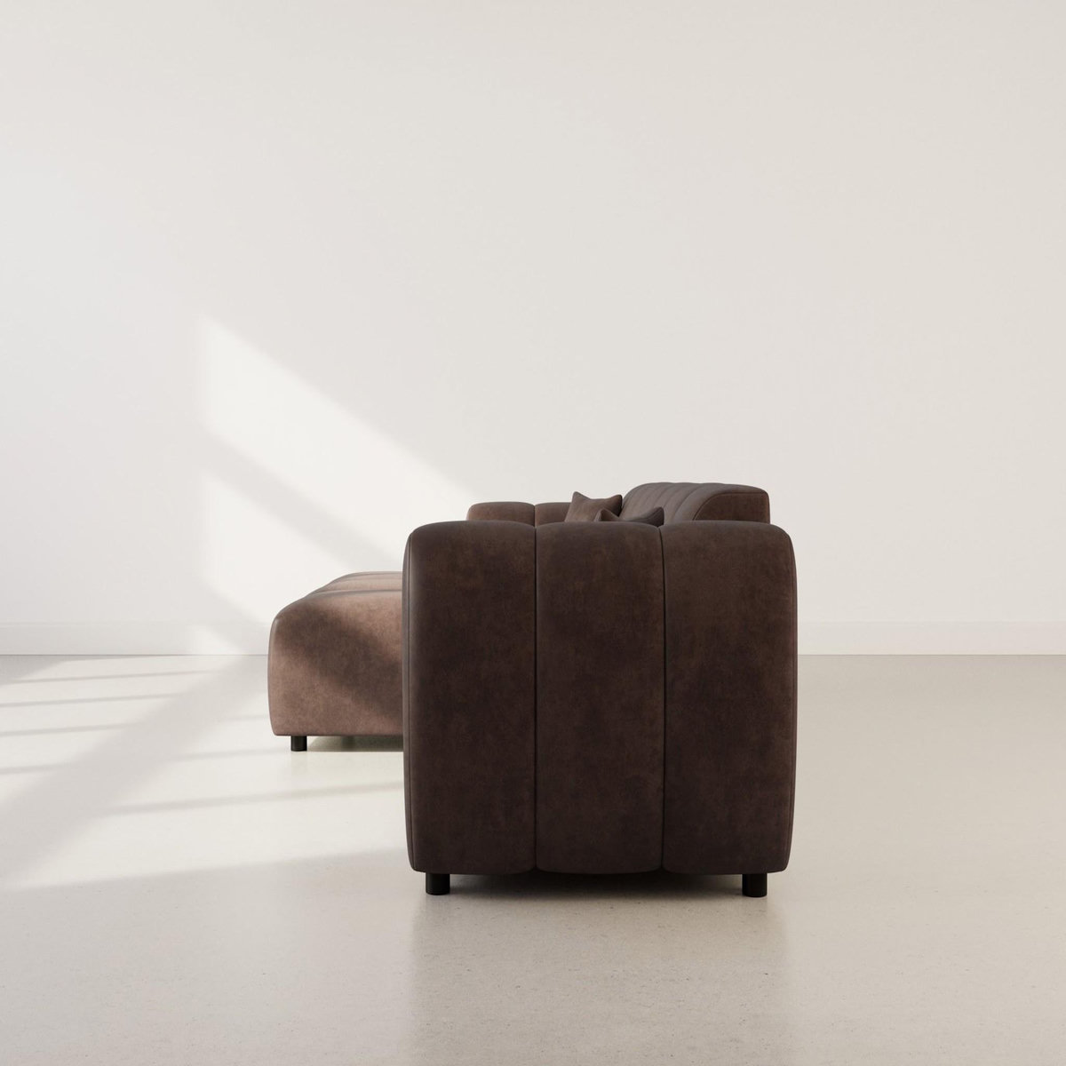 LISA DESIGN Curtis - canapé d'angle gauche 4 places en simili