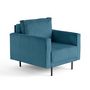 Voir la diapositive 2 : LISA DESIGN Charlie - fauteuil - pieds hauts - en velours côtelé