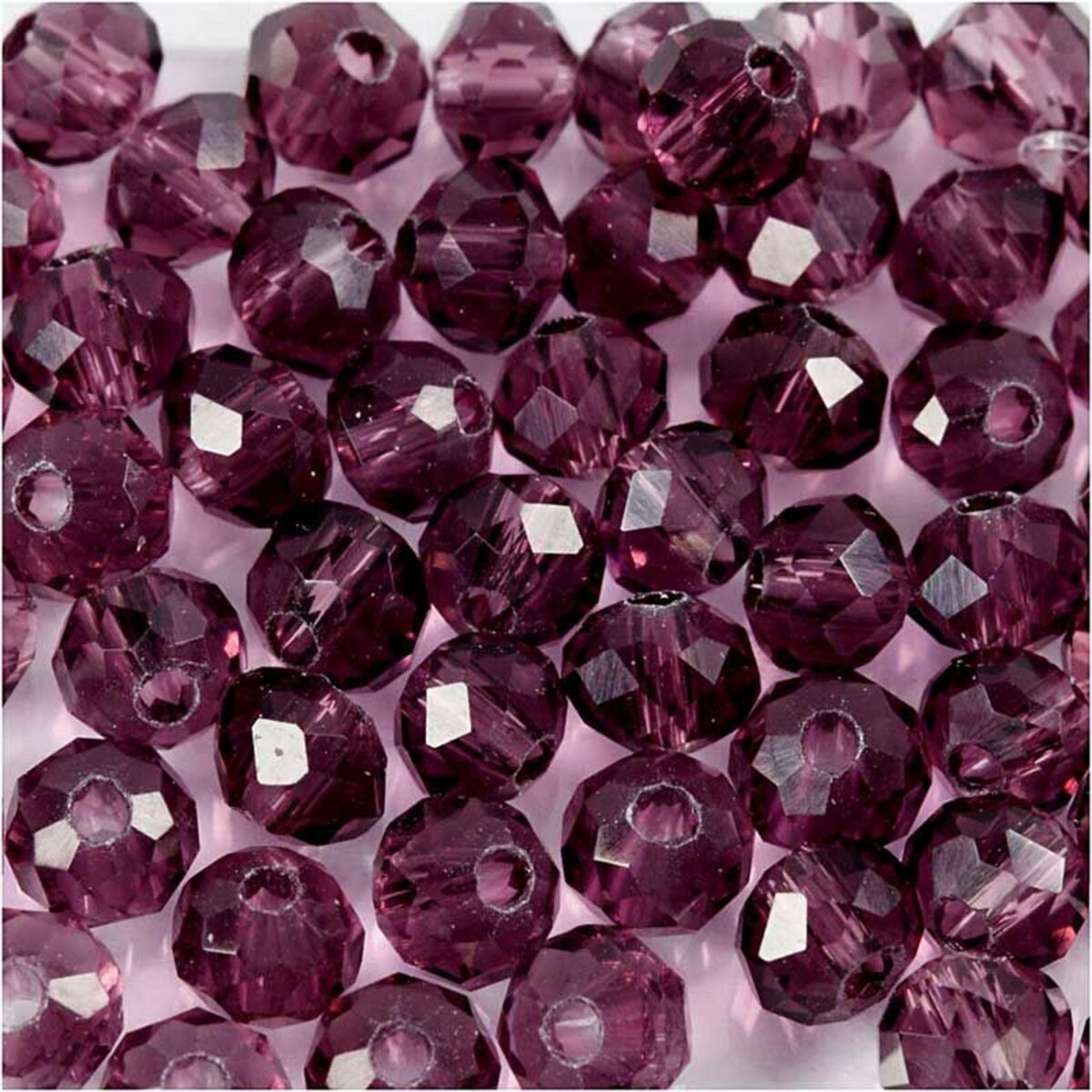  45 perles à facettes rondes Ø 4 mm - violet