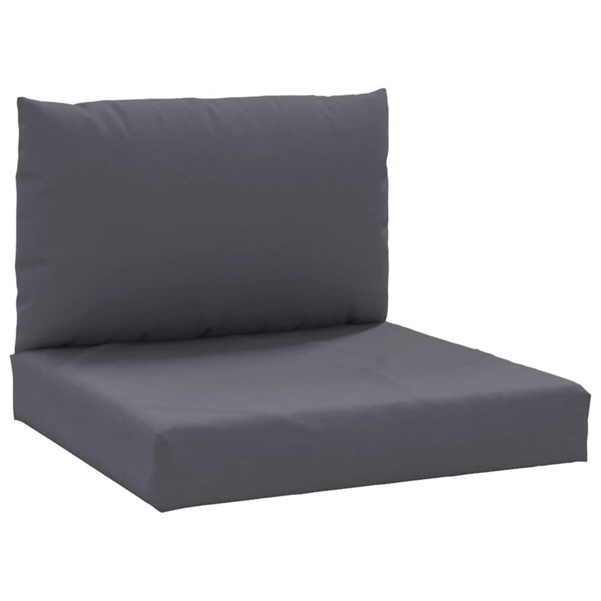 VIDAXL Coussins de palette lot de 2 anthracite tissu oxford