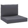 Voir la diapositive 2 : VIDAXL Coussins de palette lot de 2 anthracite tissu oxford