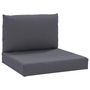 Voir la diapositive 2 : VIDAXL Coussins de palette lot de 2 anthracite tissu oxford