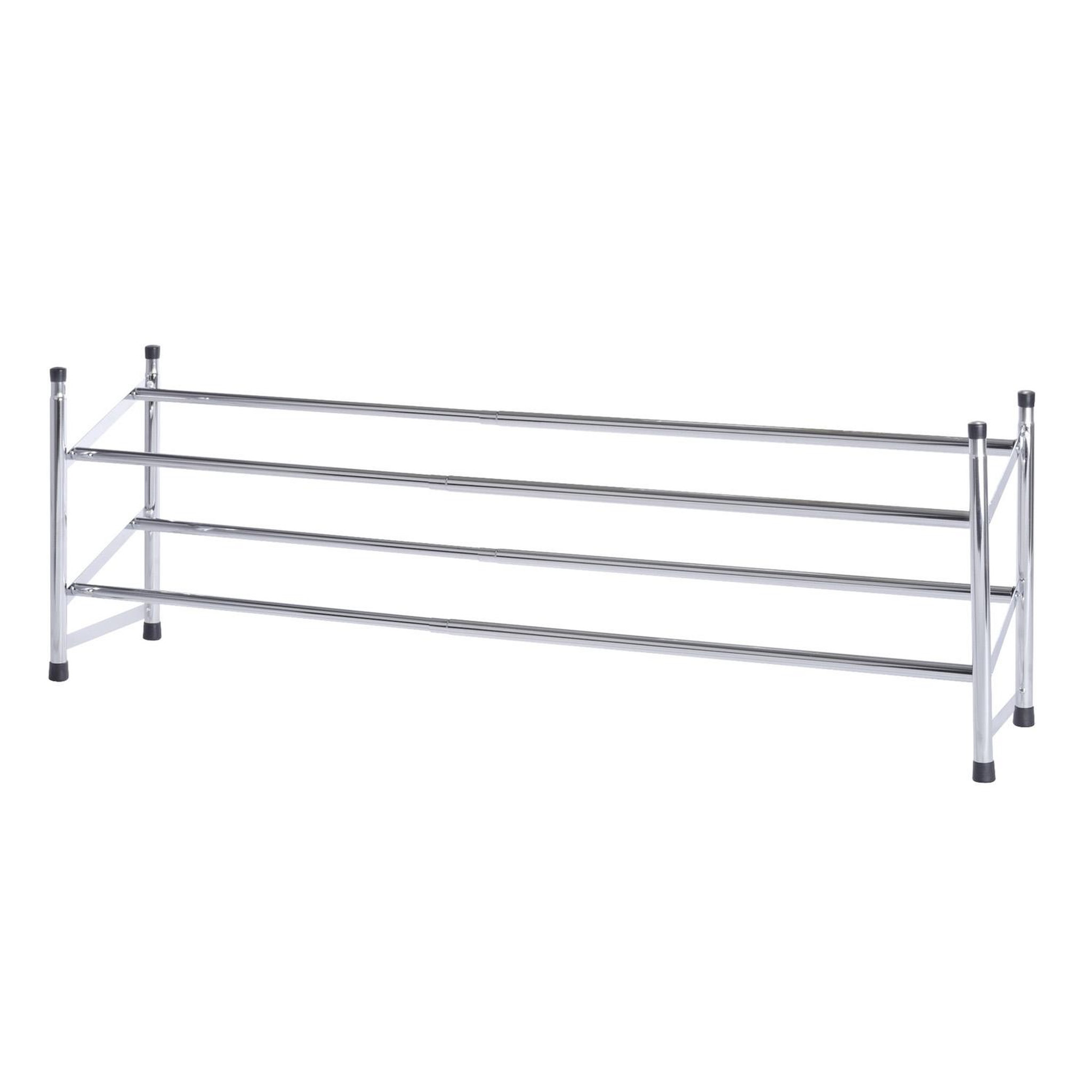Wenko Etagère à chaussures extensible 2 niveaux en métal - argent